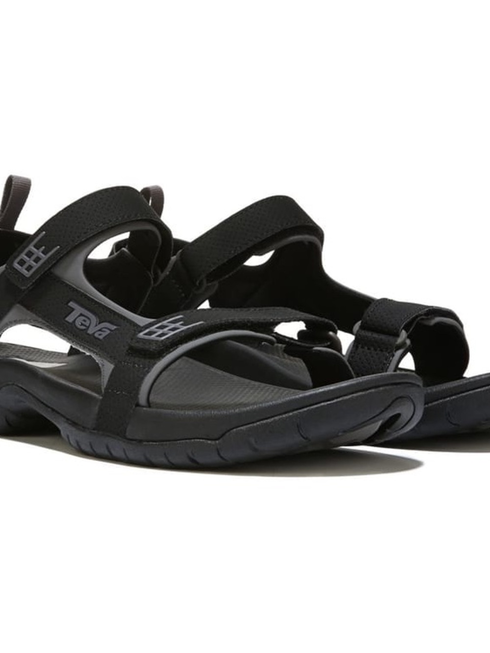 Teva Black Outdoor Sport Sandals with Hook-and-Loop Straps size 8